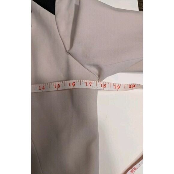 RACHEL ROY Womens Ivory Black Blazer Jacket Size 2 One Button Mid Length N27 - Picture 7 of 8